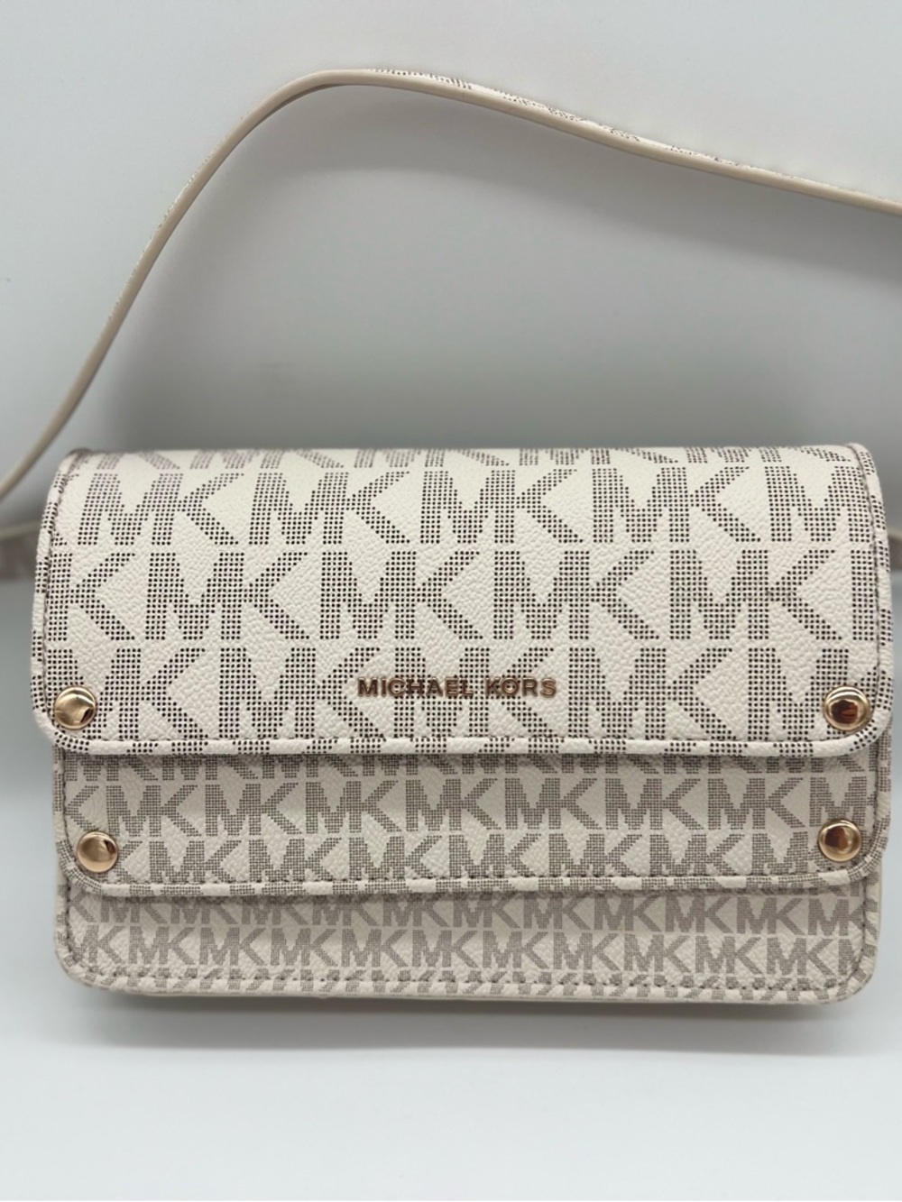 Michael Kors Women’s Tri-Size Tri-Color Logo Belt Bag 8 In X 5 In